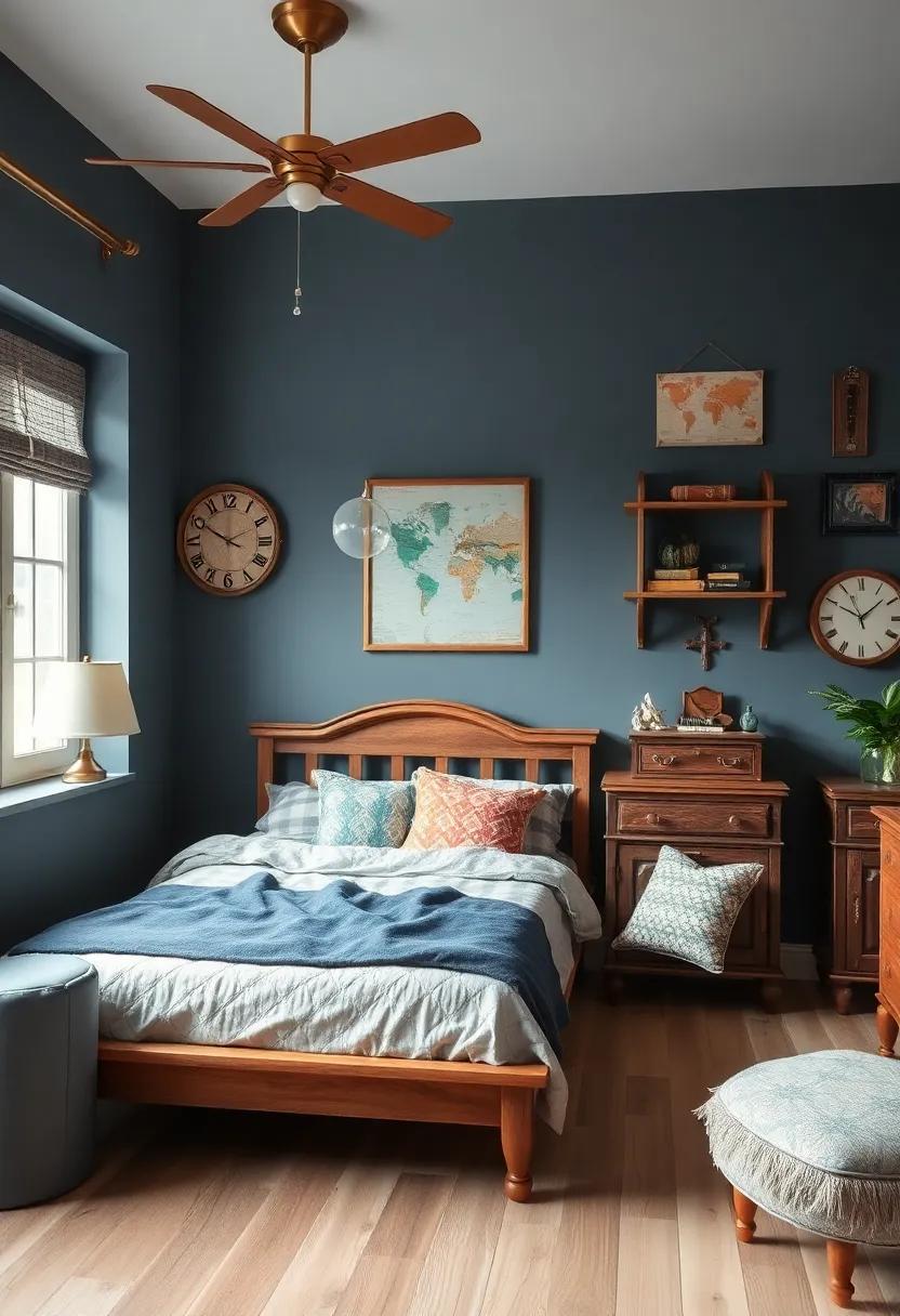 探索风格:打造复古旅行风男孩青少年房间-136