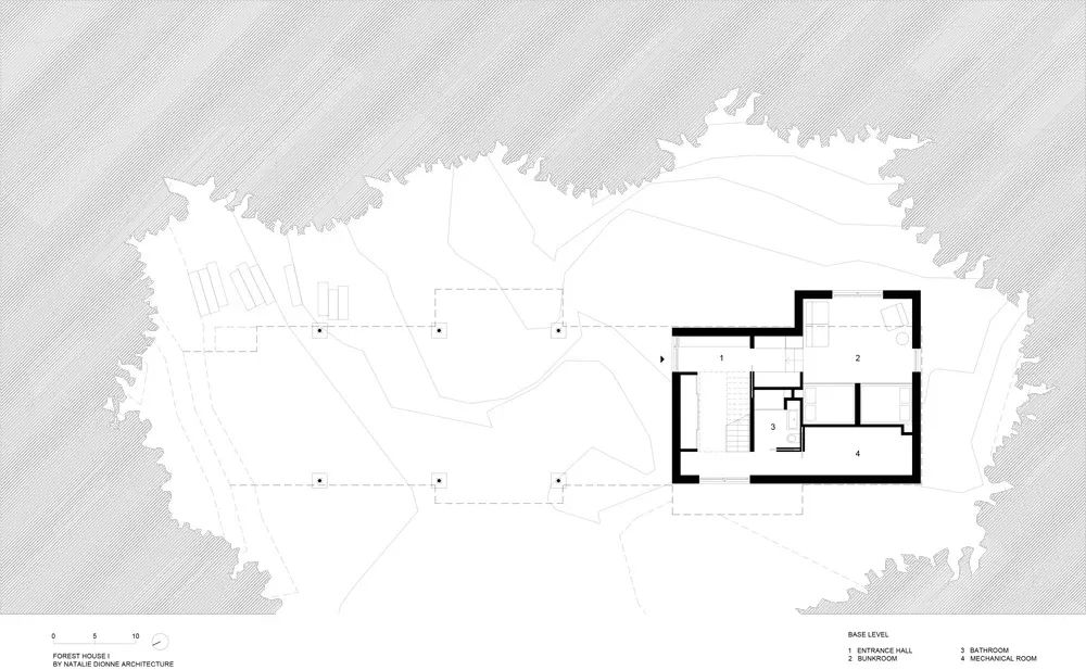 加拿大岩石森林中的木制私人住宅-31