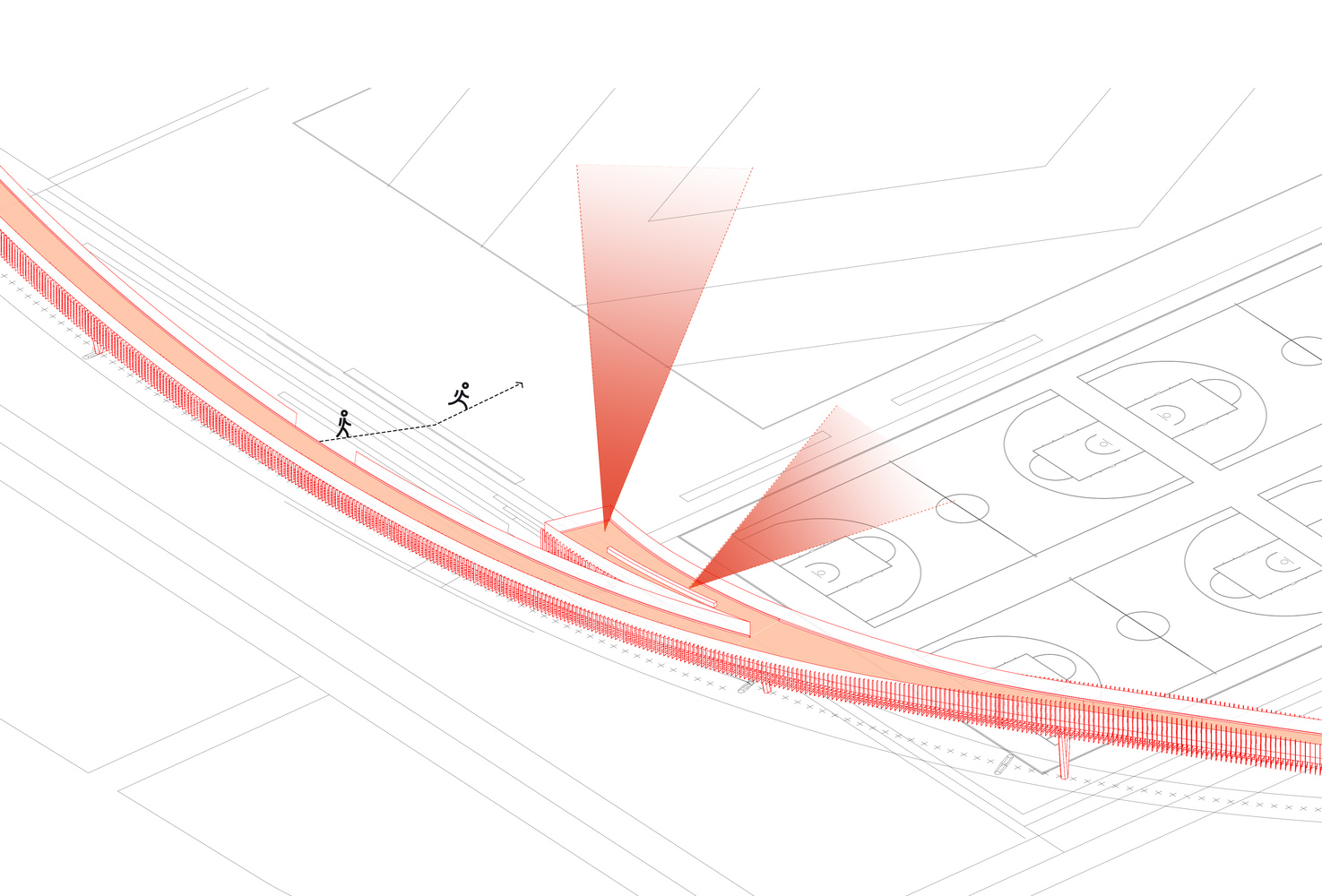 橙韵流动景观连廊·成都大运会东安湖场馆景观连廊丨中国成都丨Atelier sq-36