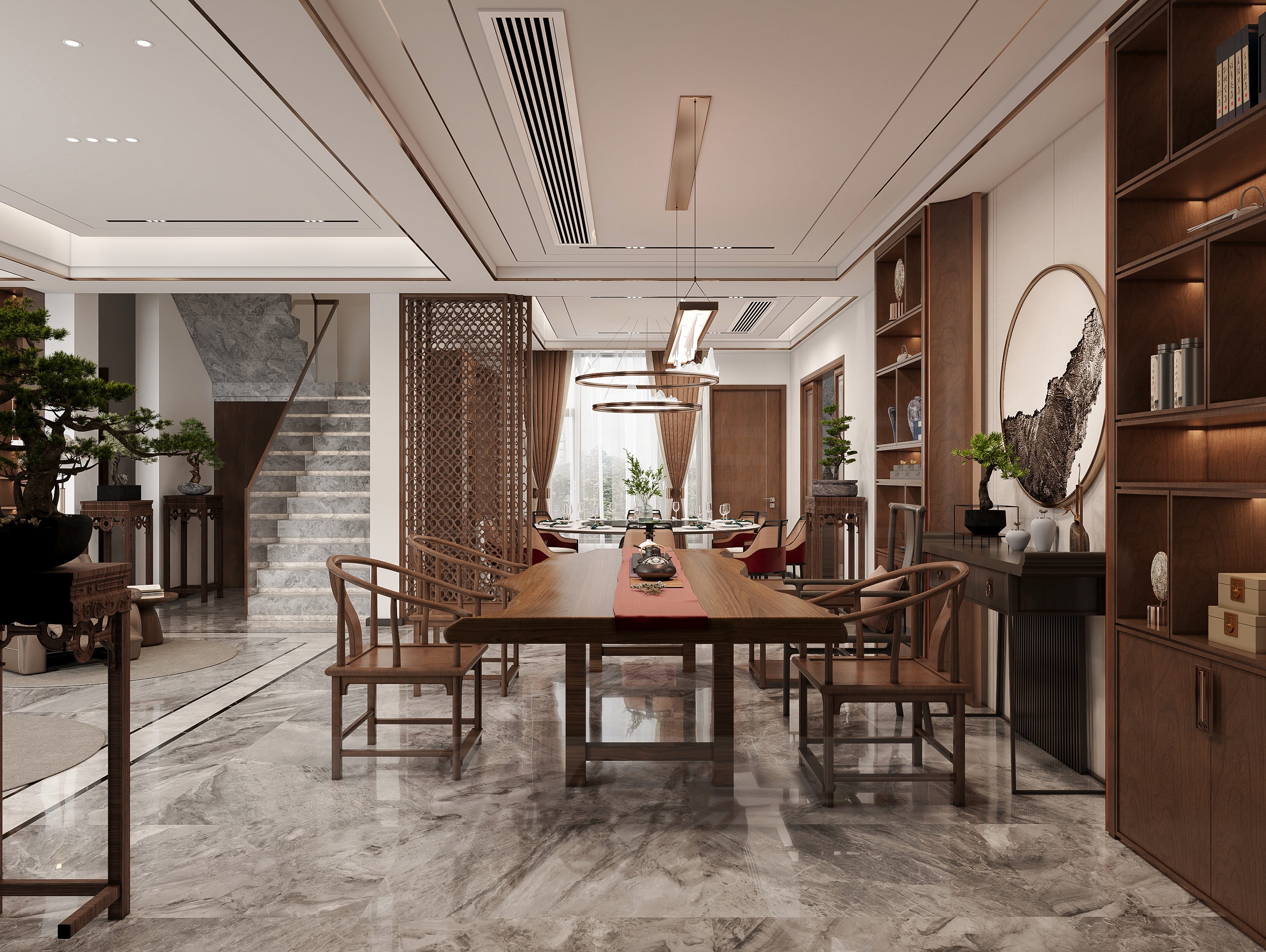 新中式别墅以现代手法演绎传统意境-1