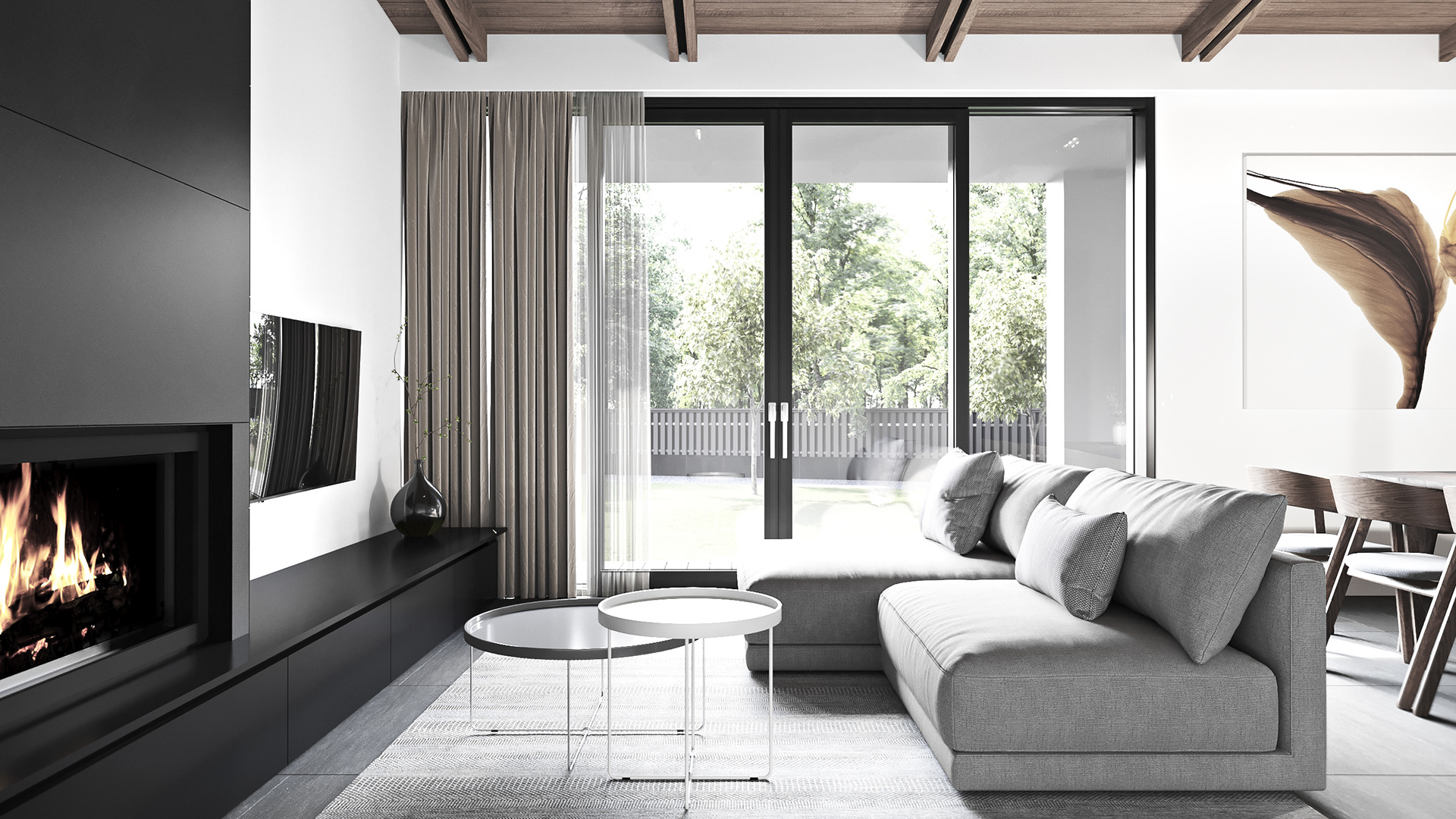 纯白空间 客餐厅设计-1