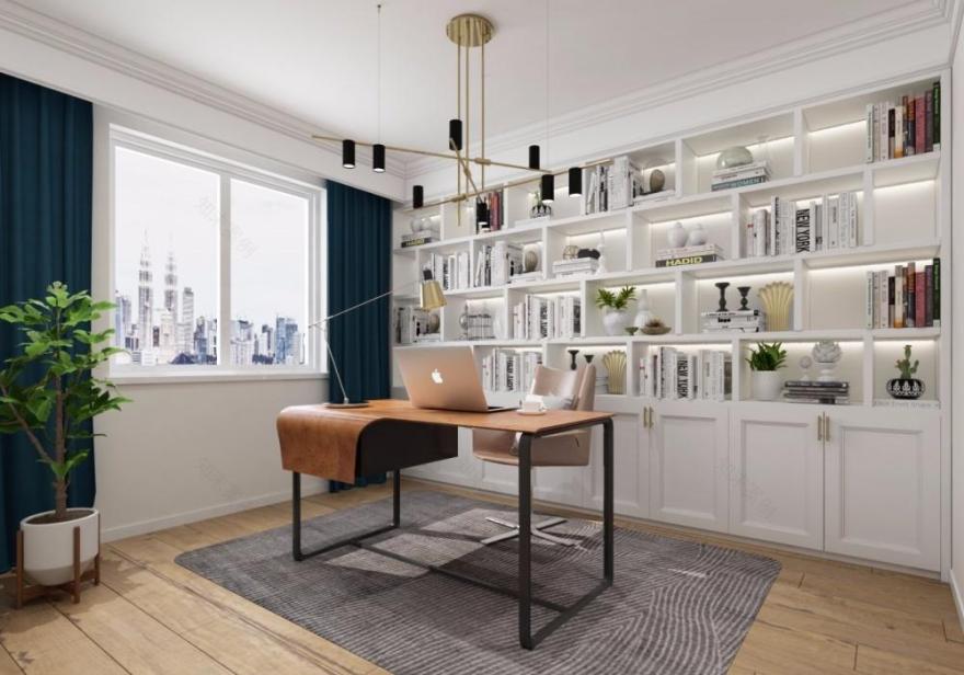 蓝白之家,简约舒适的空间设计-8