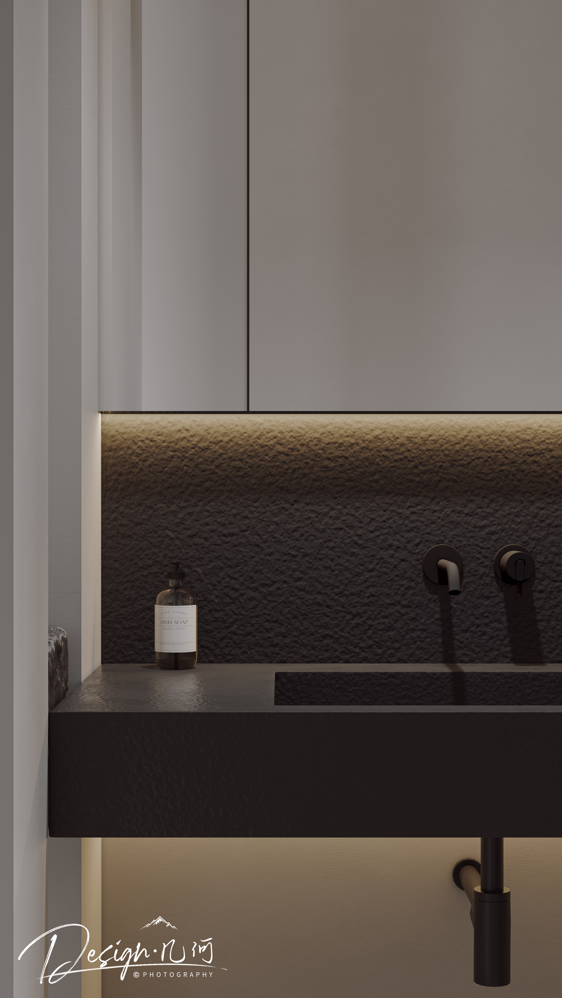 几何空间视觉表现 | 华润瑞府现代极简纯色客餐厅-25