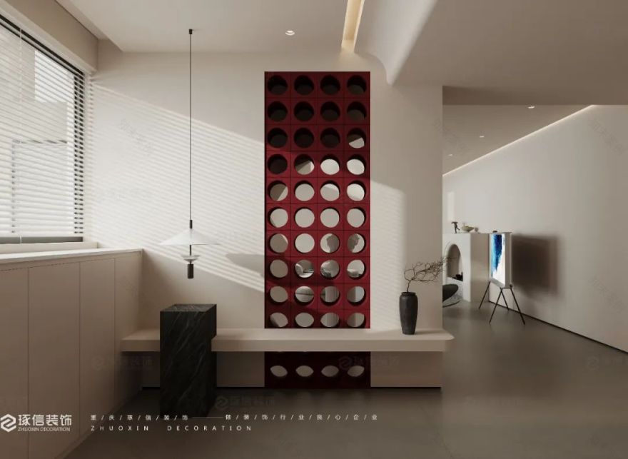 中海右岸奶油极简之家丨中国重庆丨陈庆-12