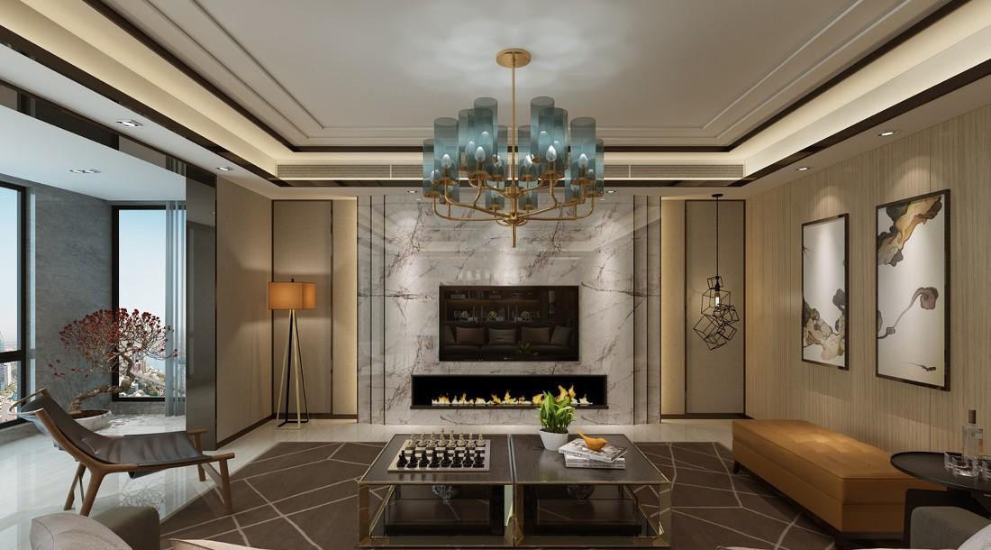 盛夏时光——简约几何客厅与实用餐厅设计-4