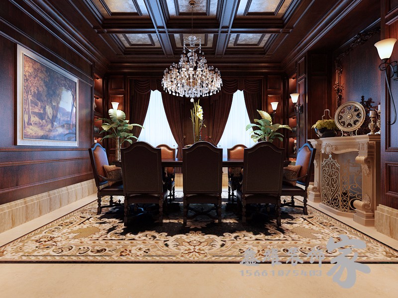 呼和浩特鑫耀装饰打造东岸国际 1200㎡中式风格-9