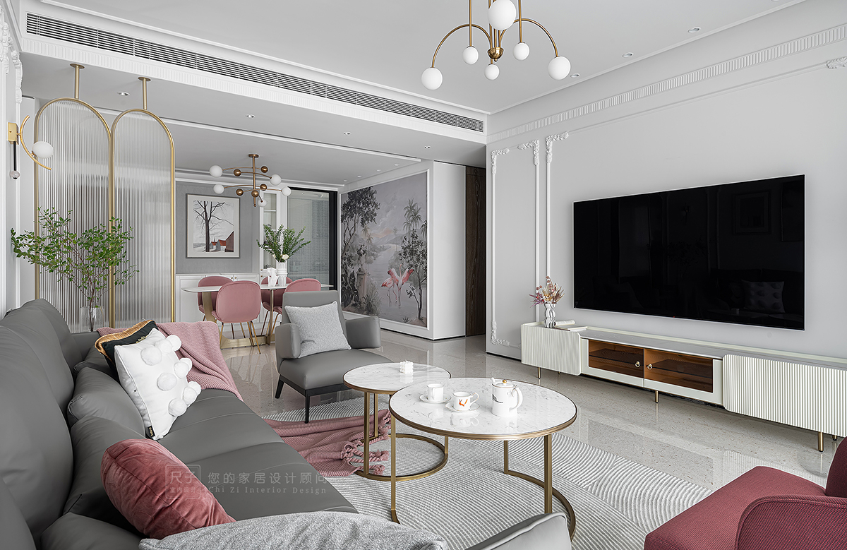 复古雕花+大胆撞色,告别平庸精装房丨中国深圳丨尺子室内设计-18