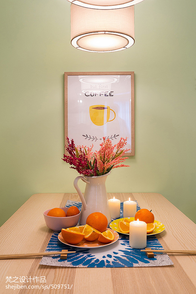 15万元三居70平米装修案例·效果图  麦田里的向日葵丨梵之设计-21