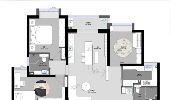 原木色+拱形元素的三口之家-2