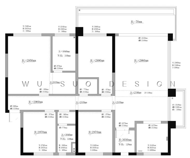 现代意式平层设计丨吾索设计-4