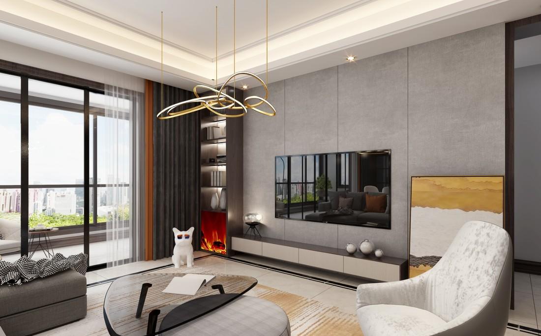 现代轻奢,152㎡品质生活空间设计-0