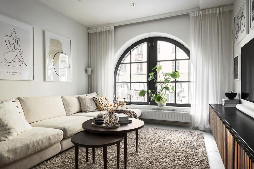 斯德哥尔摩小公寓的弧形窗设计-4