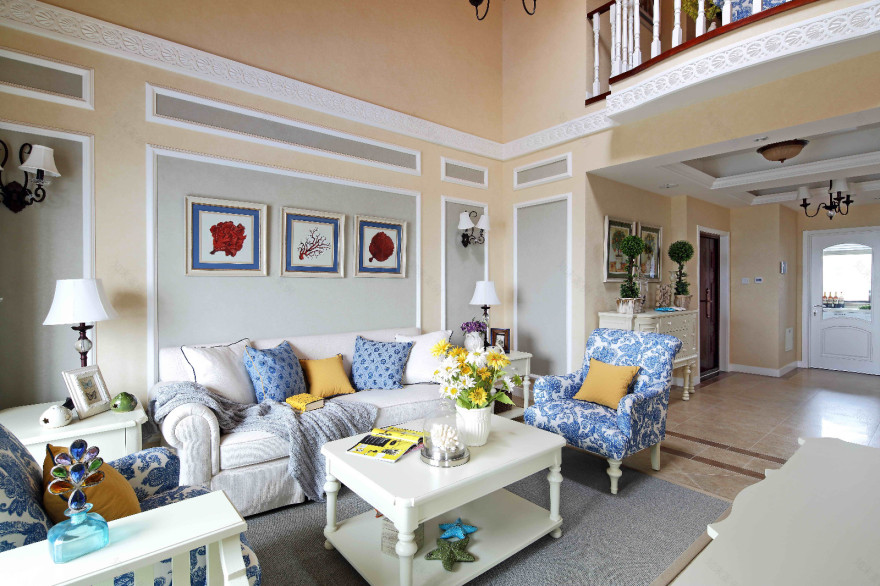 山语城 C2 样板间 | 美式田园风格挑空之家-16