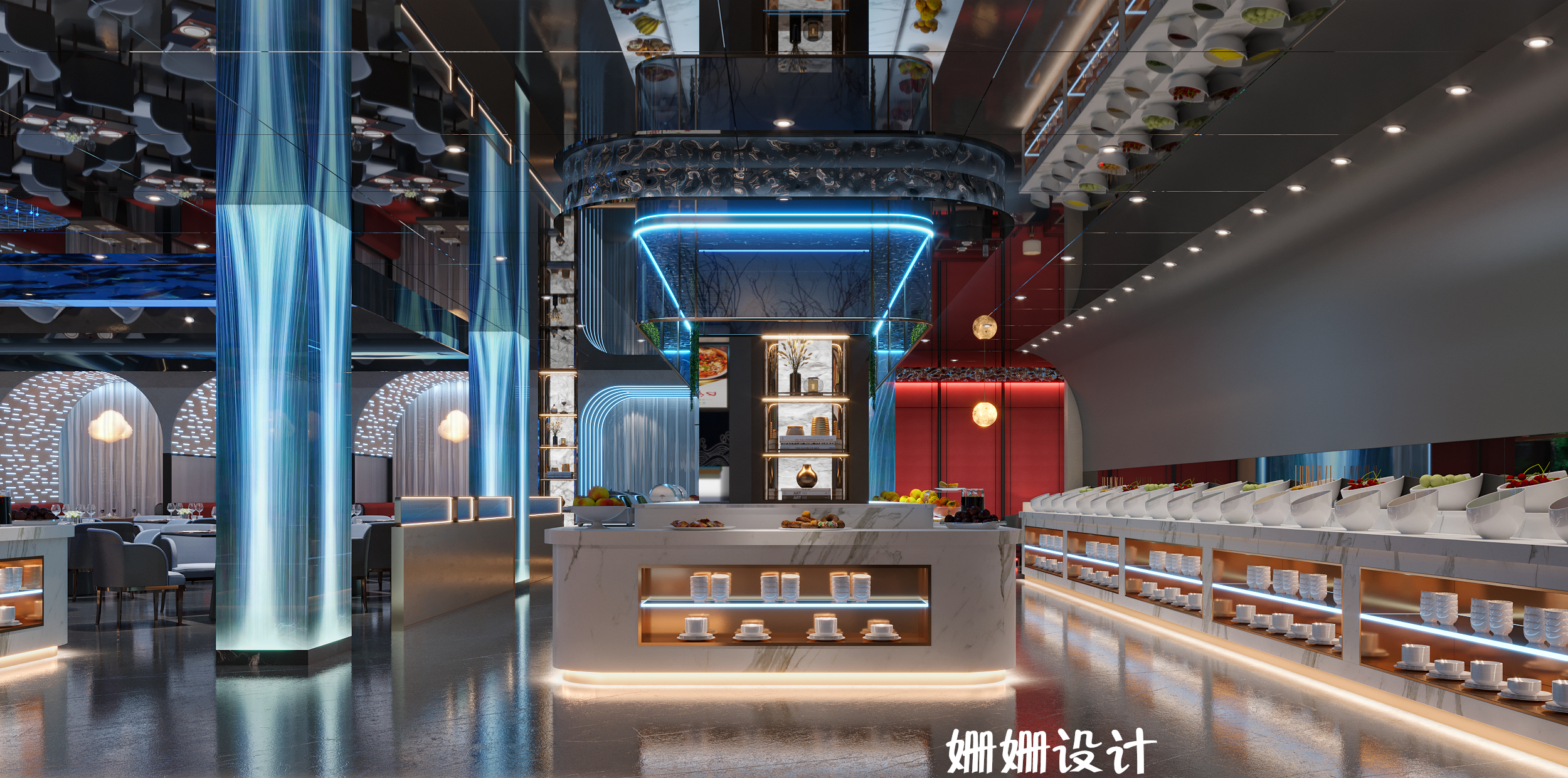 银鲨海鲜百汇自助餐厅--餐饮空间-5