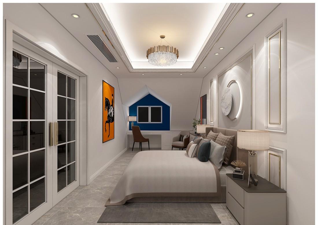 天津绿道丹庭美式轻奢复式设计-2