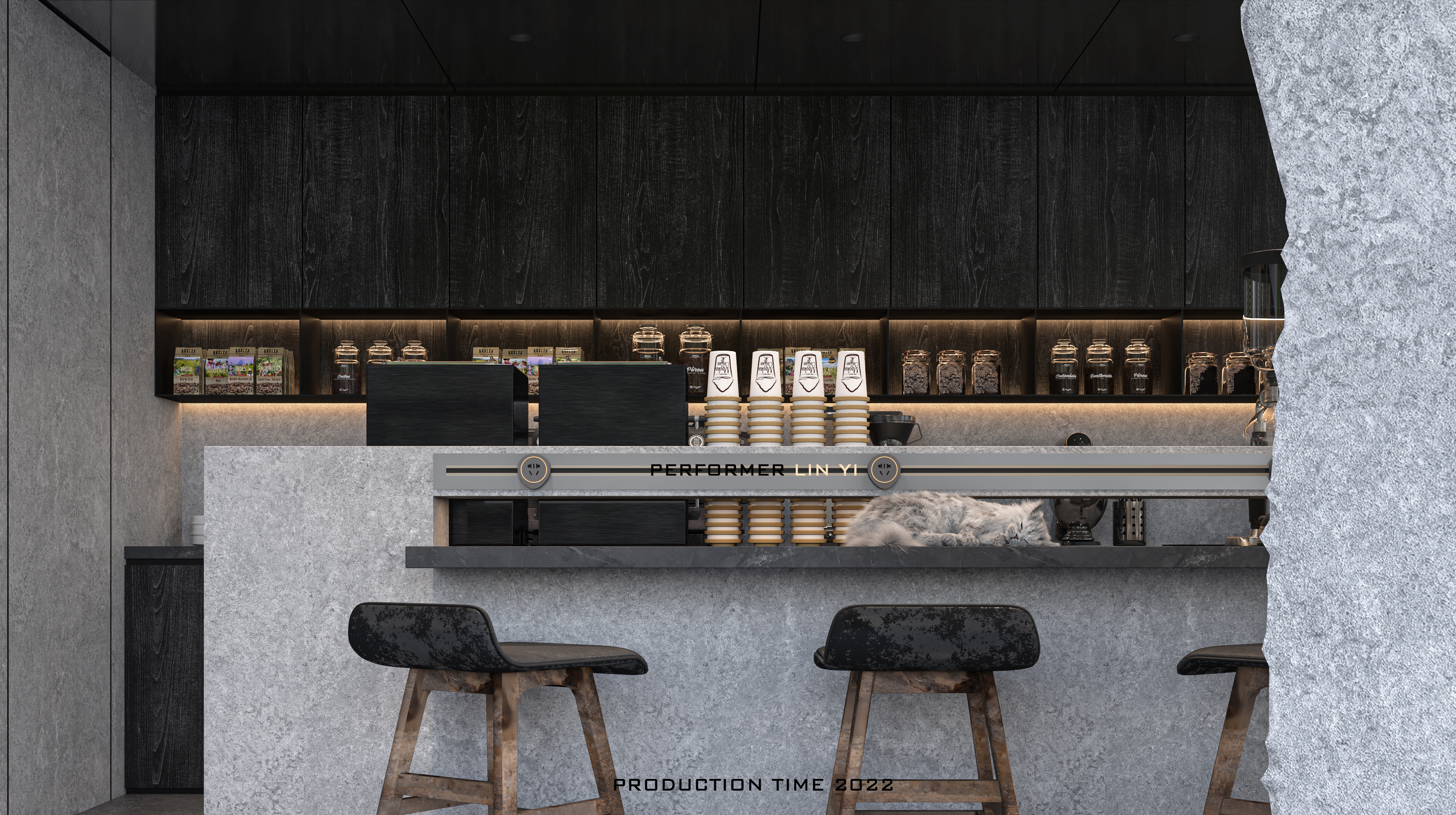 最新渲染案例-猫咖-6