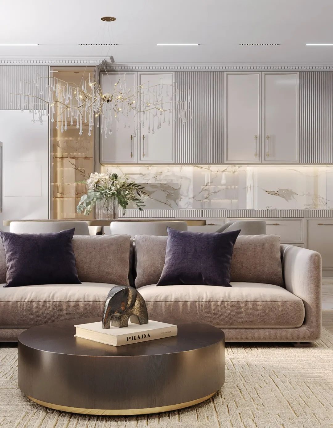 87㎡黄铜轻奢时尚家居丨Artis Interiors-15