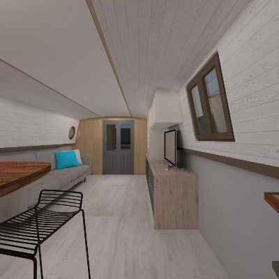 CANAL BOAT SERENDIPITY logo and interior-23