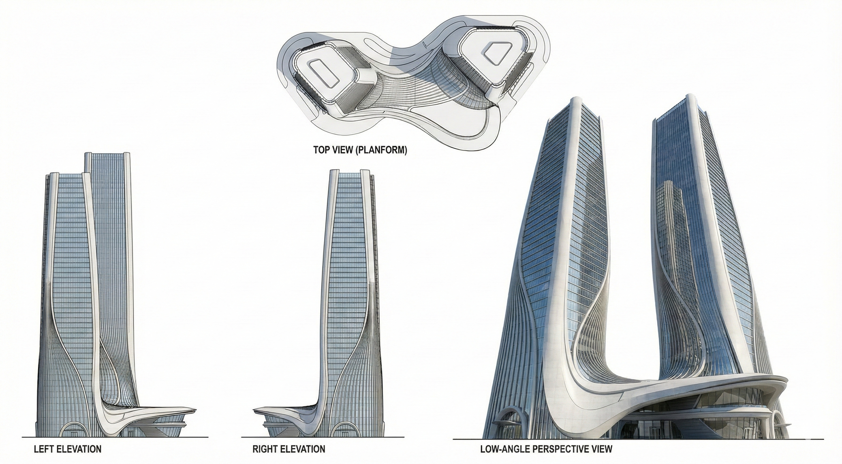 Futuristic Twin Scraper Visualization-8