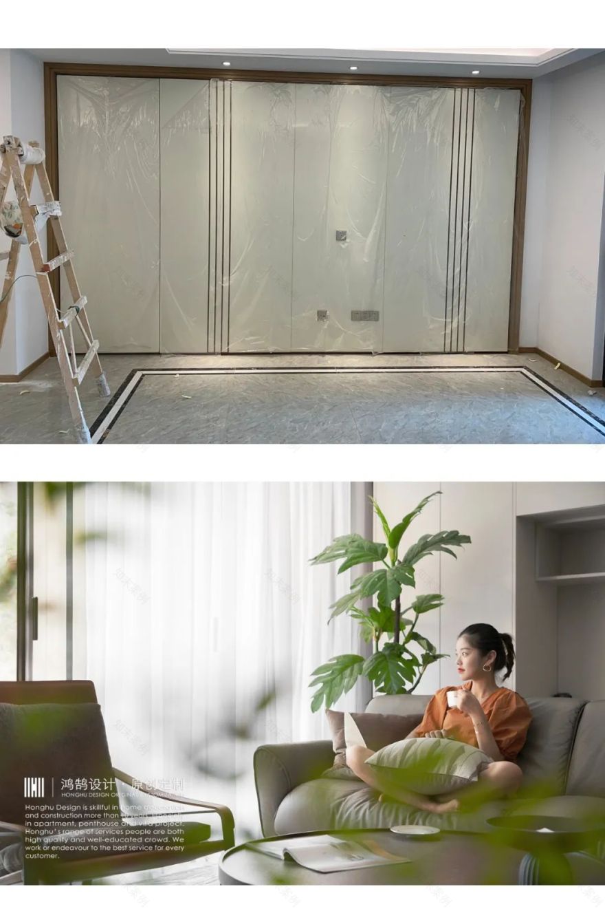 路劲铂郡 140㎡现代简约精装空间丨鸿鹄设计-11