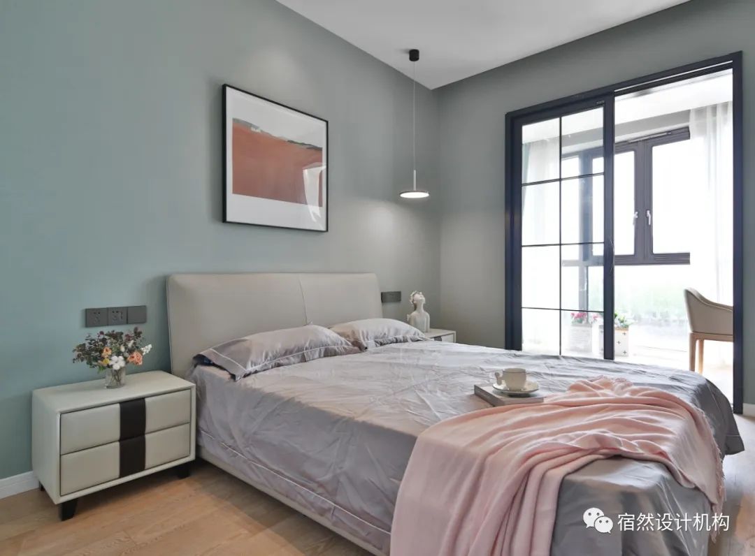 南昌 125㎡现代简约家居,黑白灰中融入绿色与橙色-91