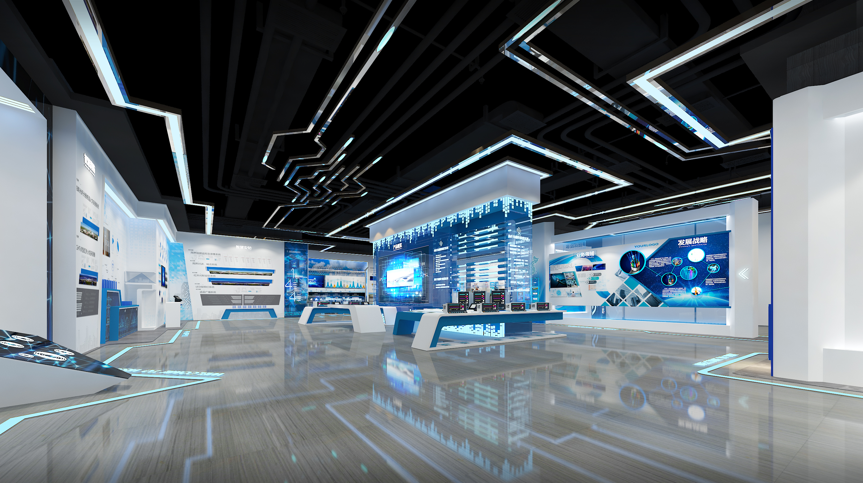 武汉某光电企业展厅-9