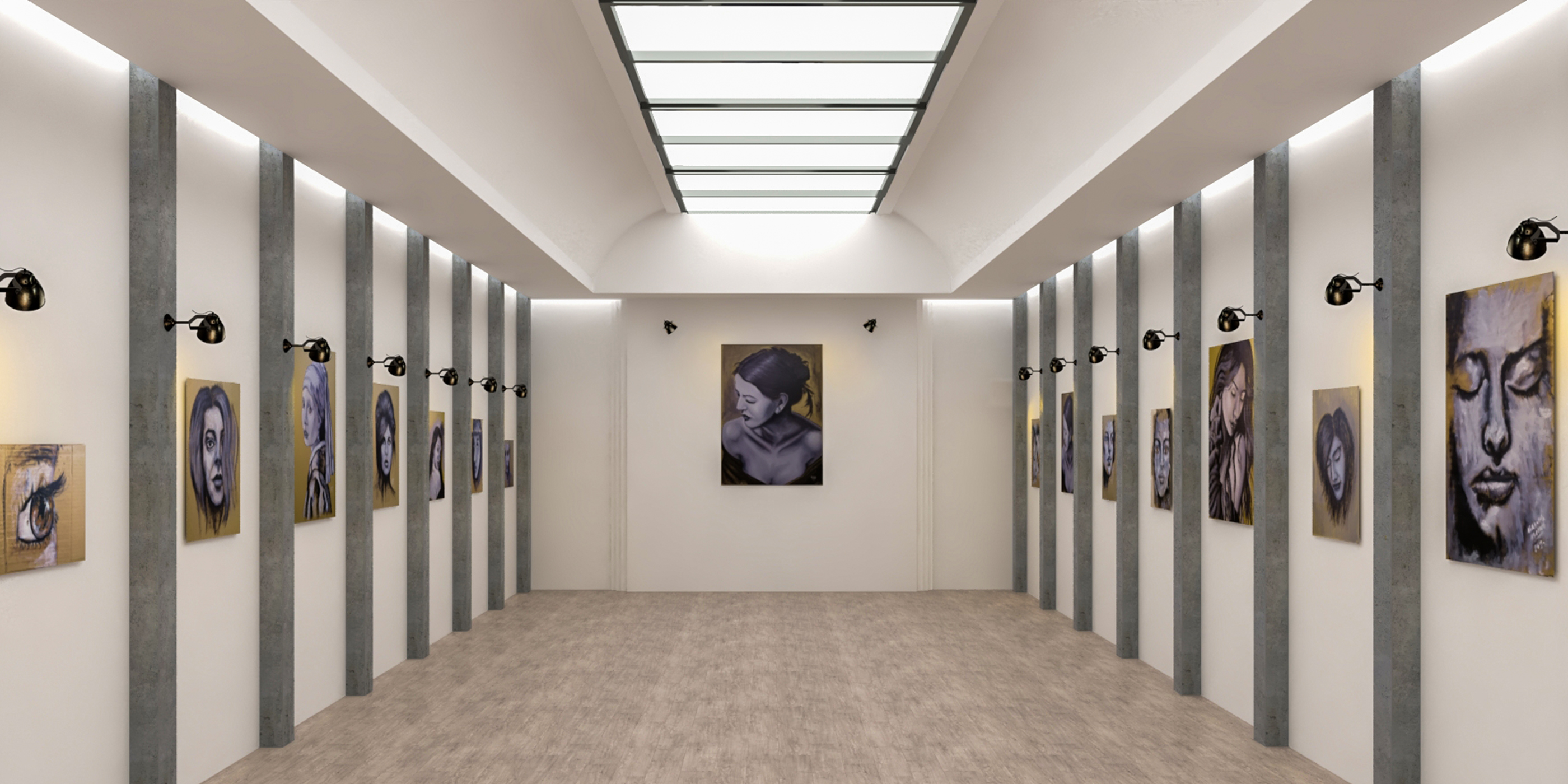 女士肖像素描画廊-24