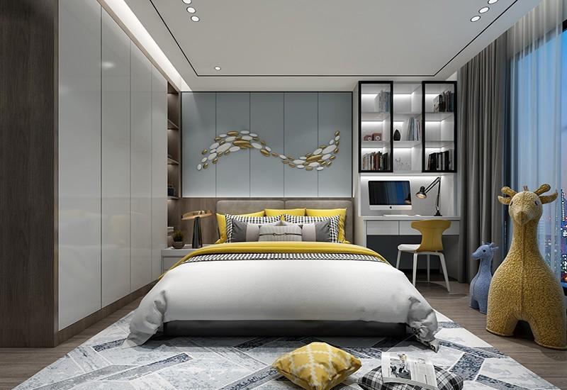 轻奢复式公寓，演绎现代色彩美学-21