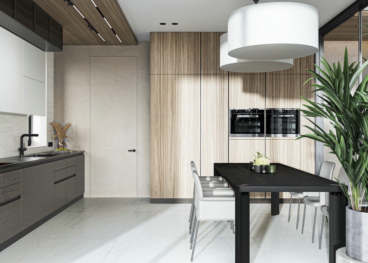 200㎡简约风公寓 优雅治愈的现代美学-6