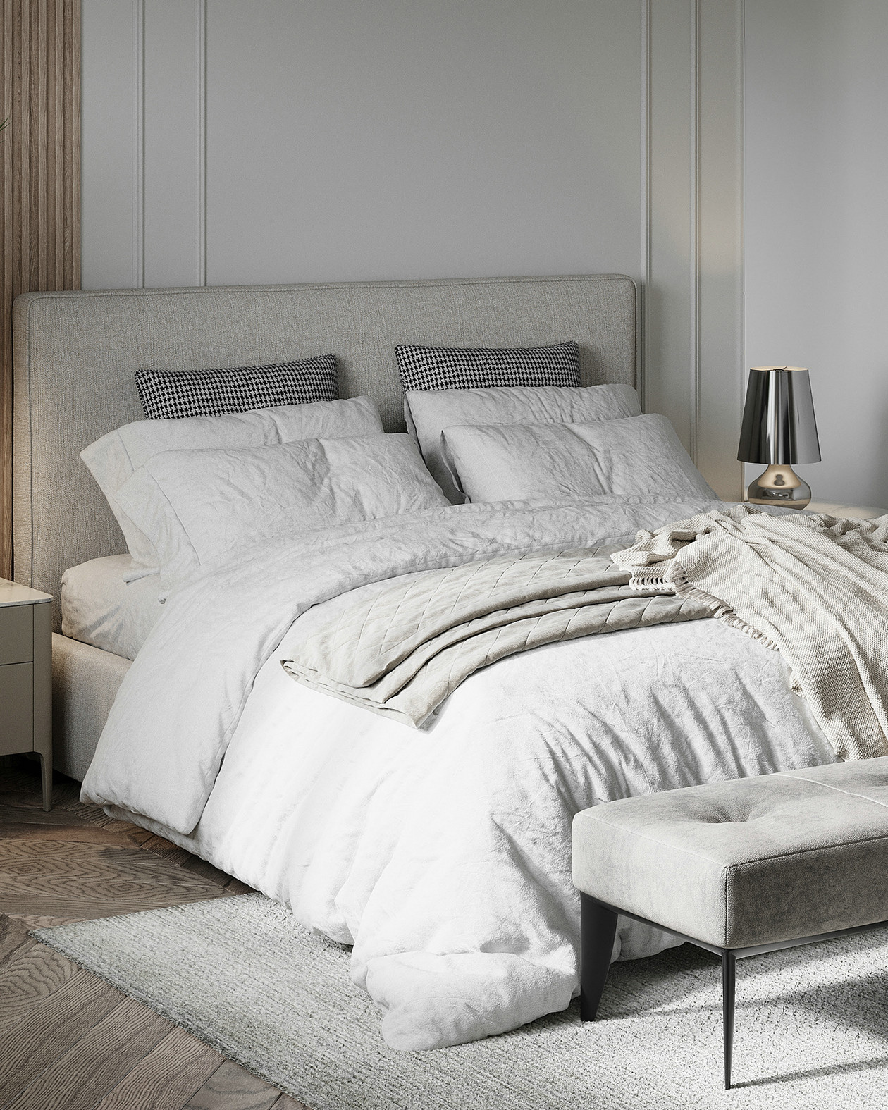 160㎡高级灰色系公寓设计-16