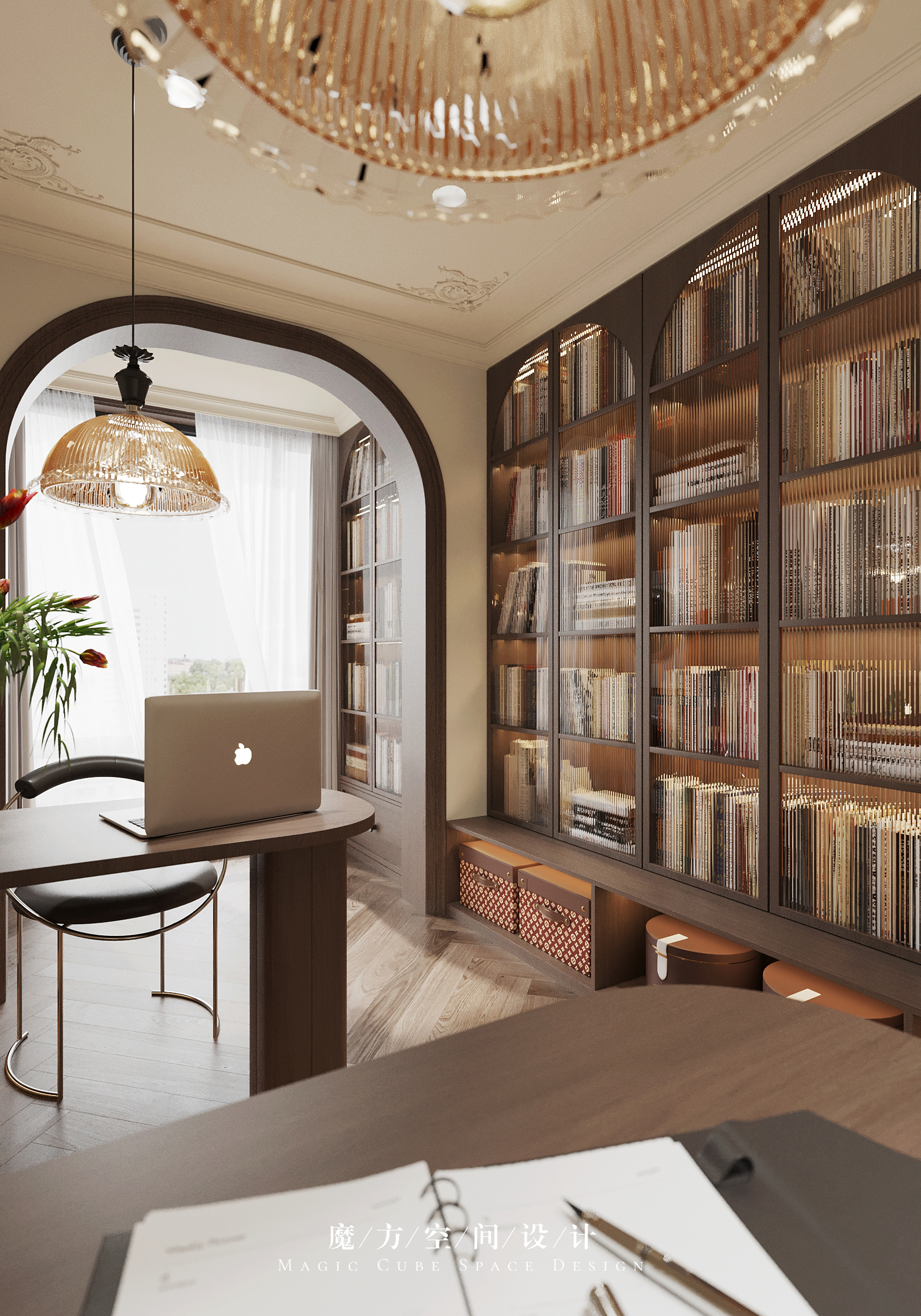 义乌•法式复古别墅设计丨中国丨魔方空间设计-40