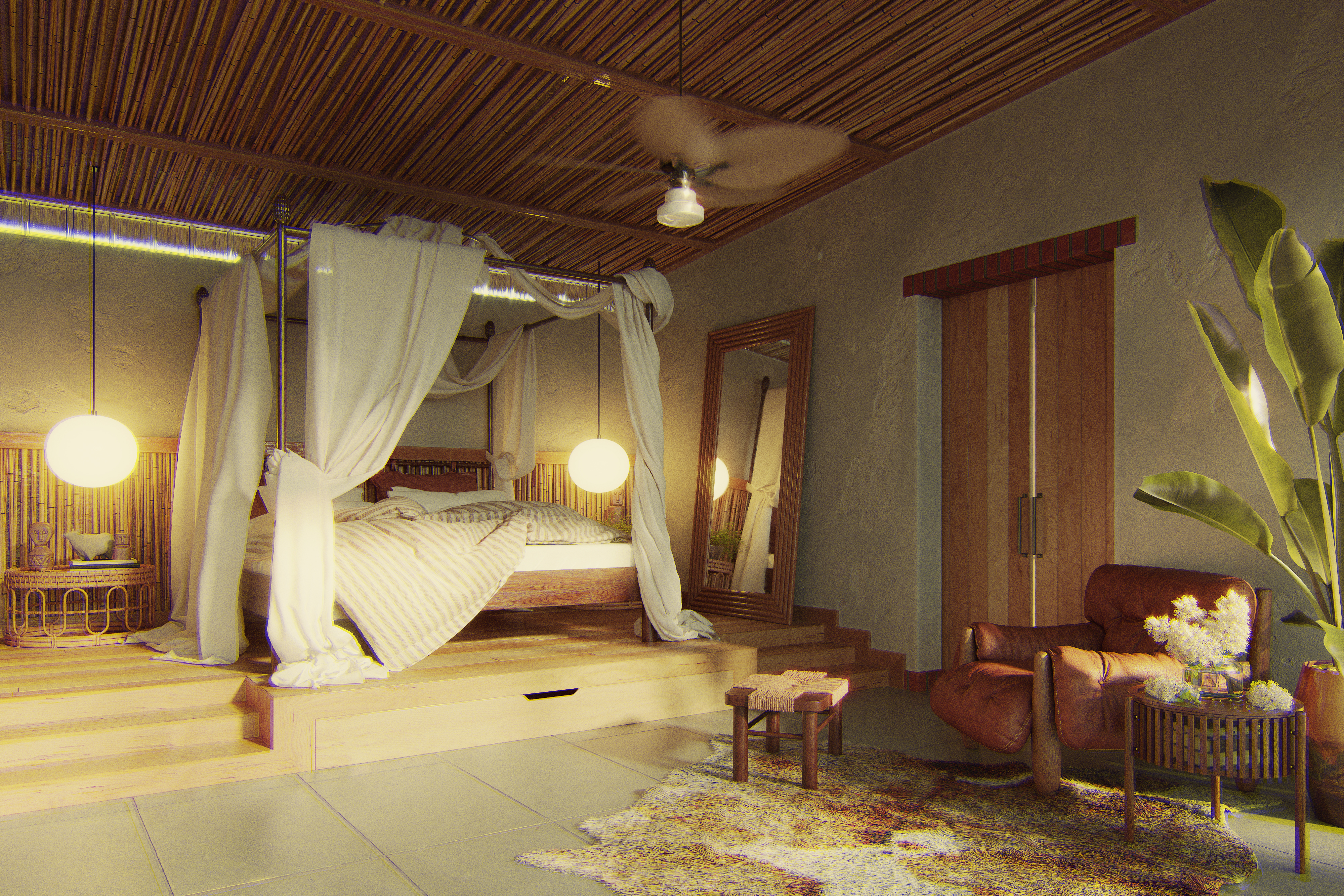 Tropical bedroom( Full CGI)-2