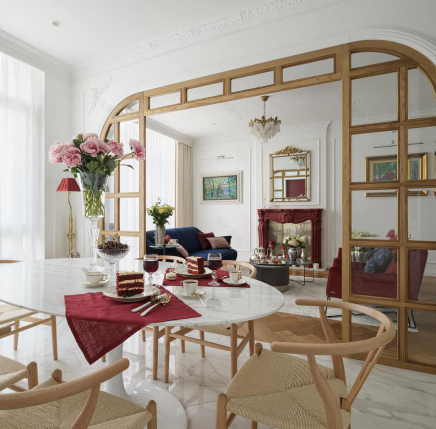 基辅现代公寓的古典艺术设计-7