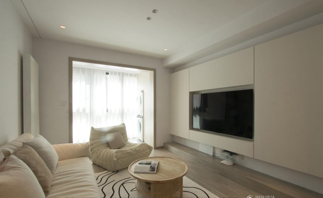 奶白木色极简平层-7