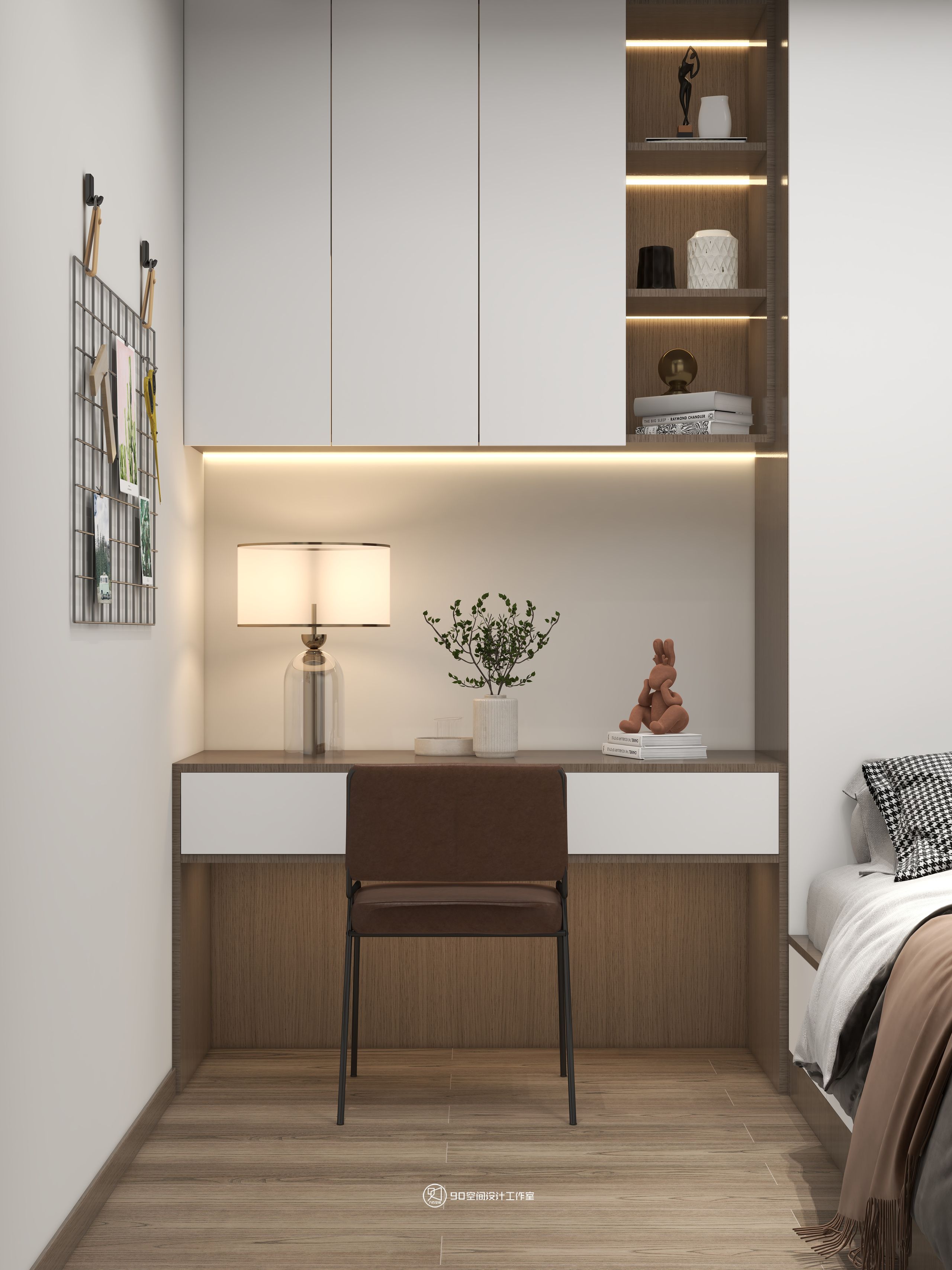 海市蜃楼现代轻奢风格挑高别墅设计丨90 空间设计-55