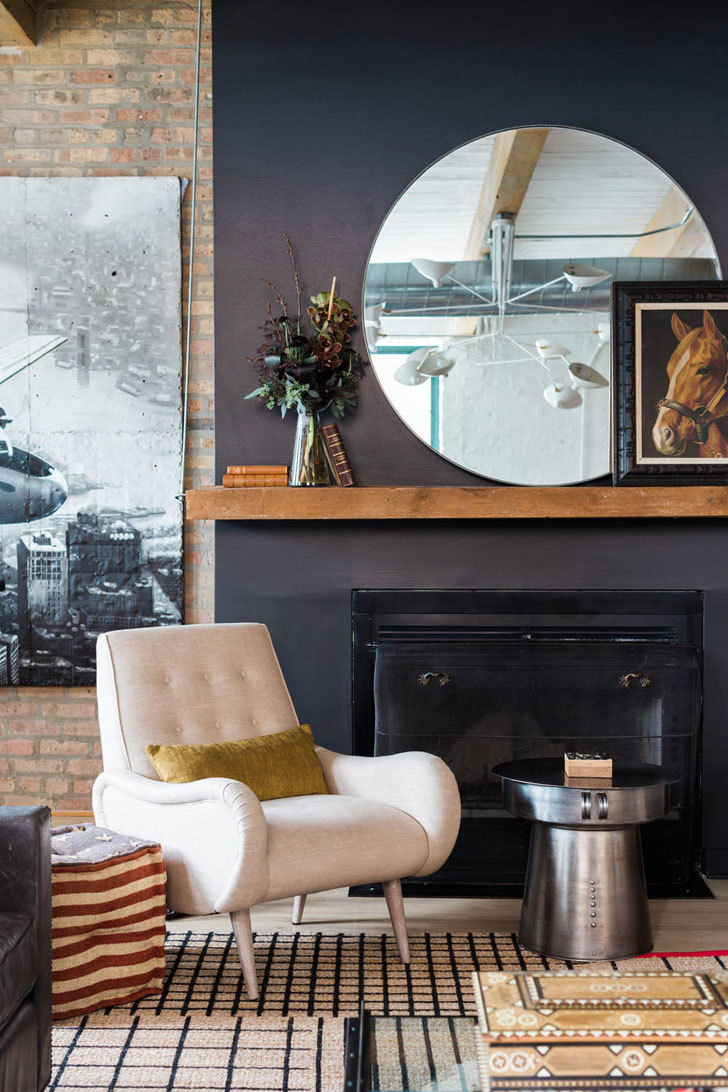 芝加哥旧工厂里的艺术画廊式波西米亚风公寓-3