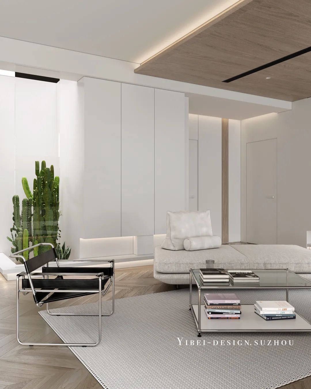 纯白极简原木空间家装设计丨中国苏州丨YIBEI DESIGN-11