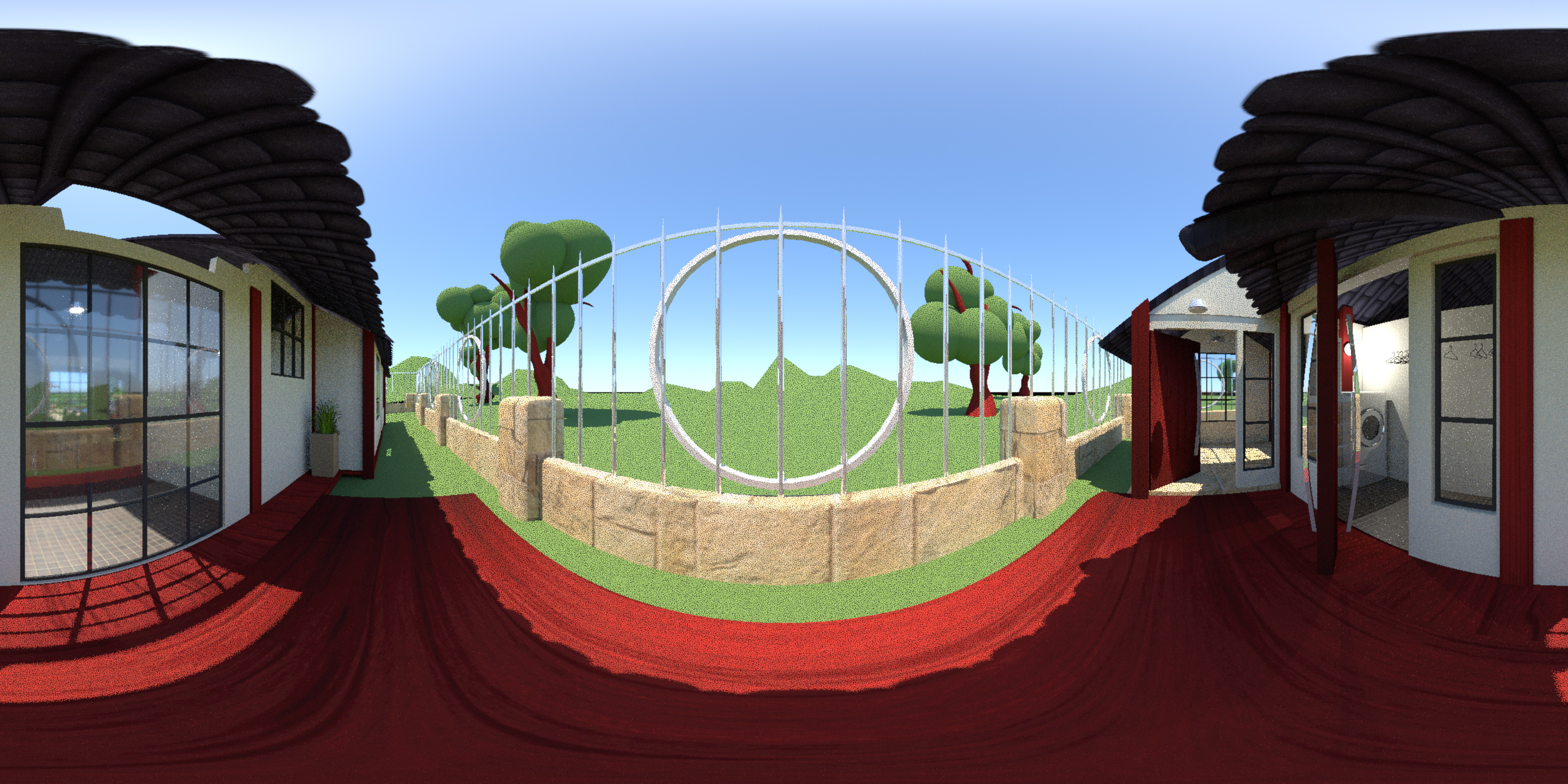 cartoon japanese modern house-11