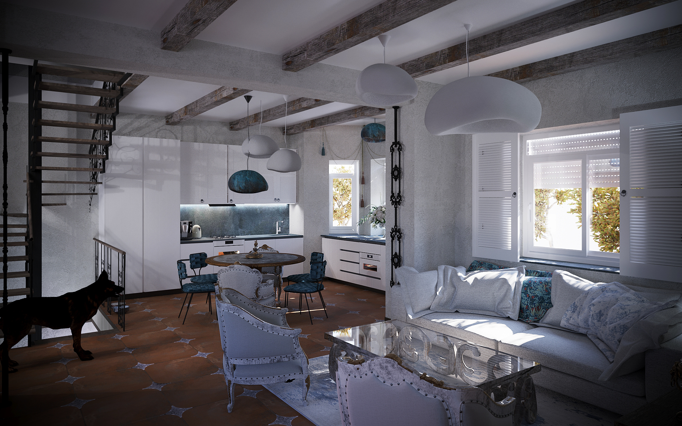 1 楼乡村住宅设计-4