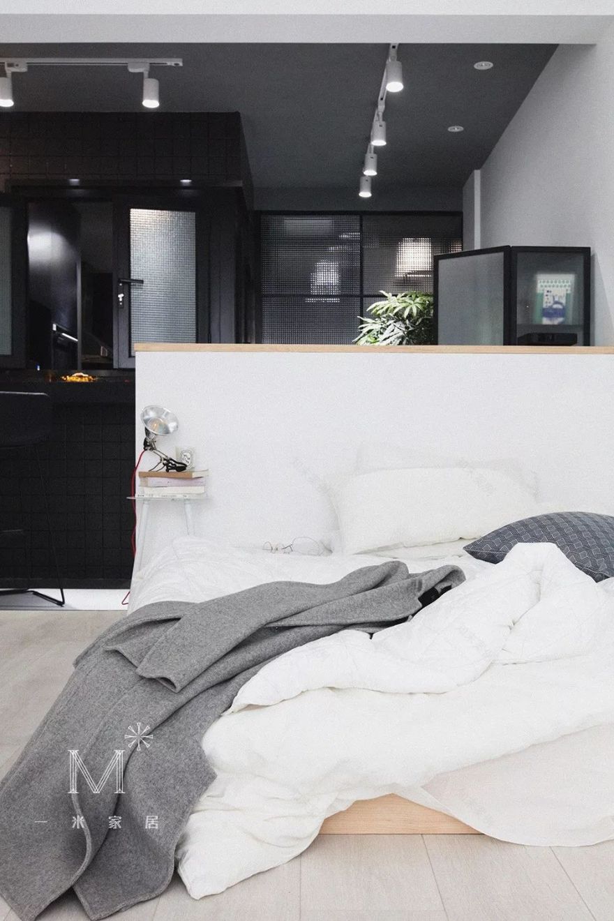 45㎡黑白冷淡风单身公寓 | 极简生活,率性而为-49
