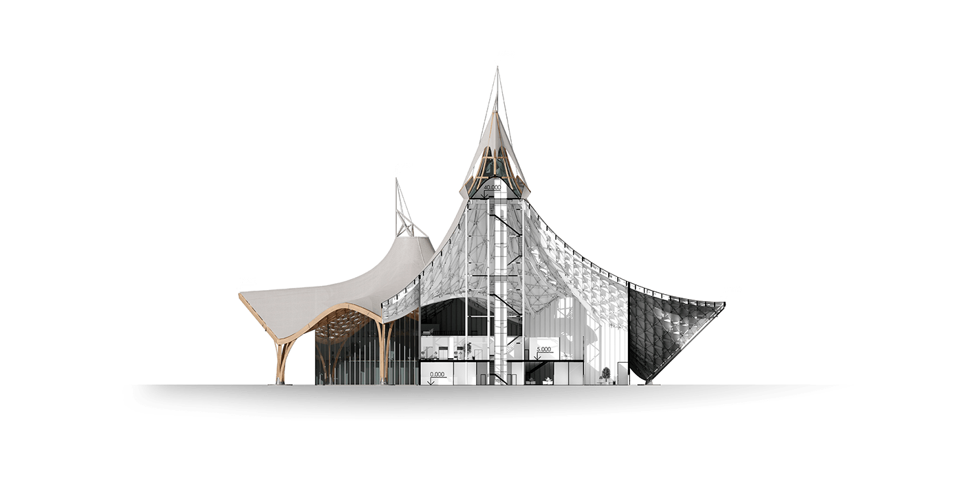 悬浮披肩机场 | 创新商务航空设计-12