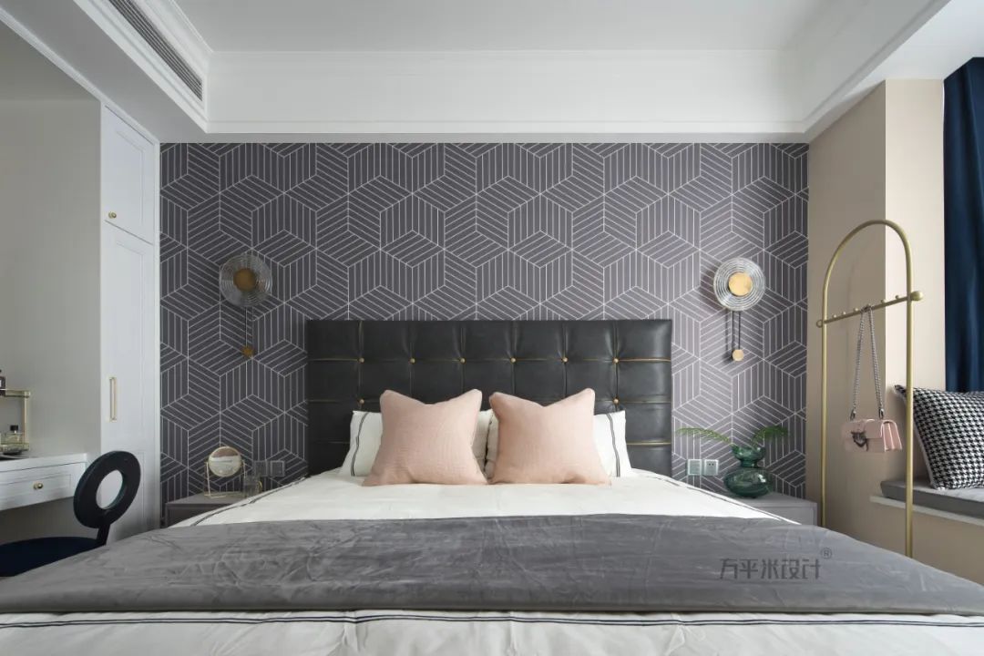 轻美式混搭,粉色温馨的新家设计-74