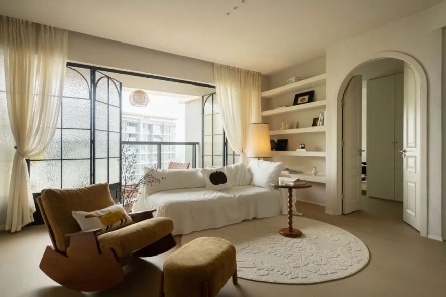 无向空间设计|三室改一室的中古奶油风魔法-31