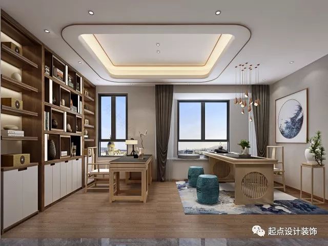 200㎡顶层复式——新中式风格《湖南茶陵》-12