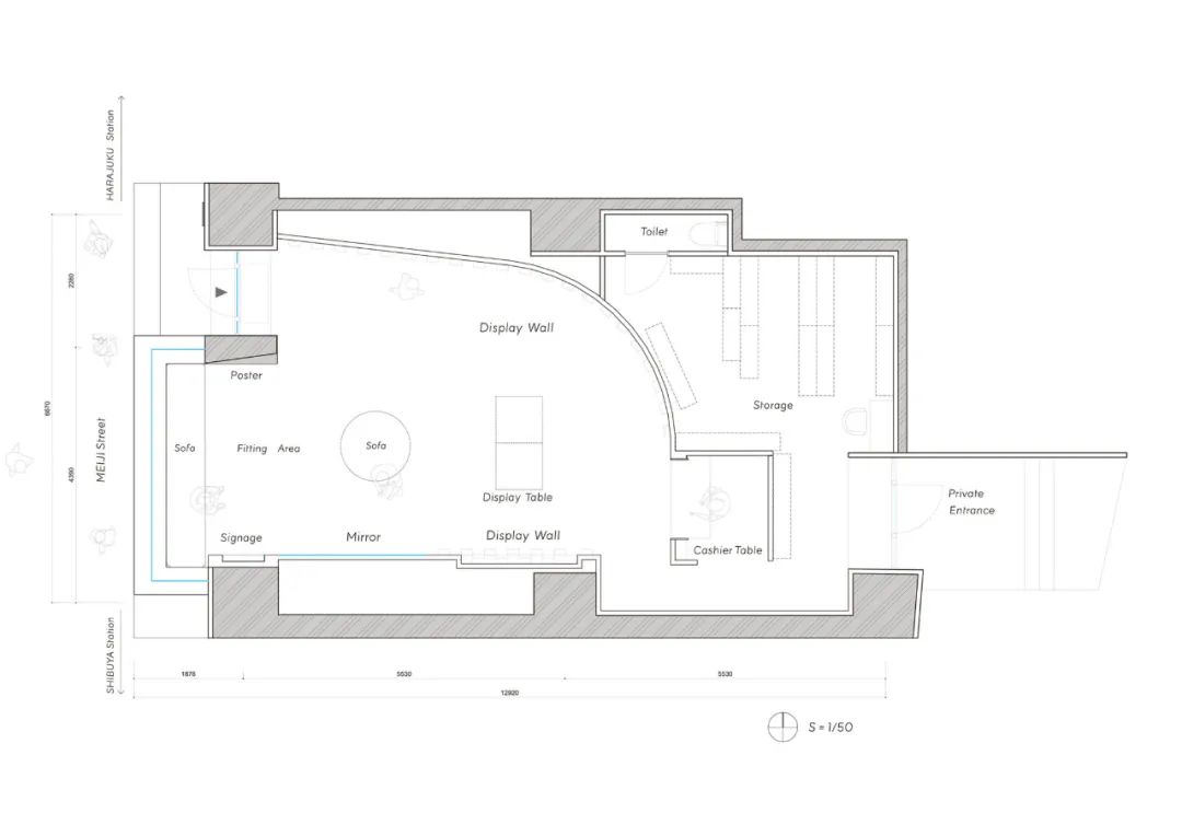 Clarks Shibuya 街边店丨日本东京丨Kodai Architectural Design Office-27