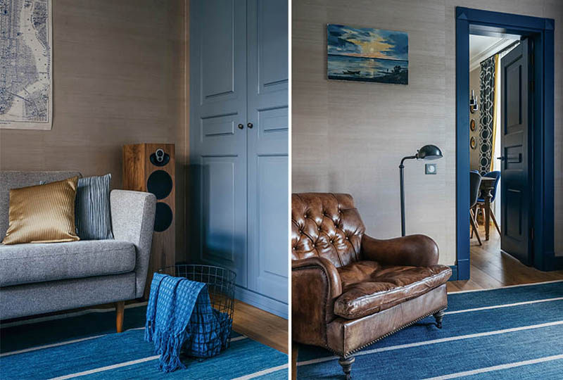 蓝黄对比下的现代家居设计-11