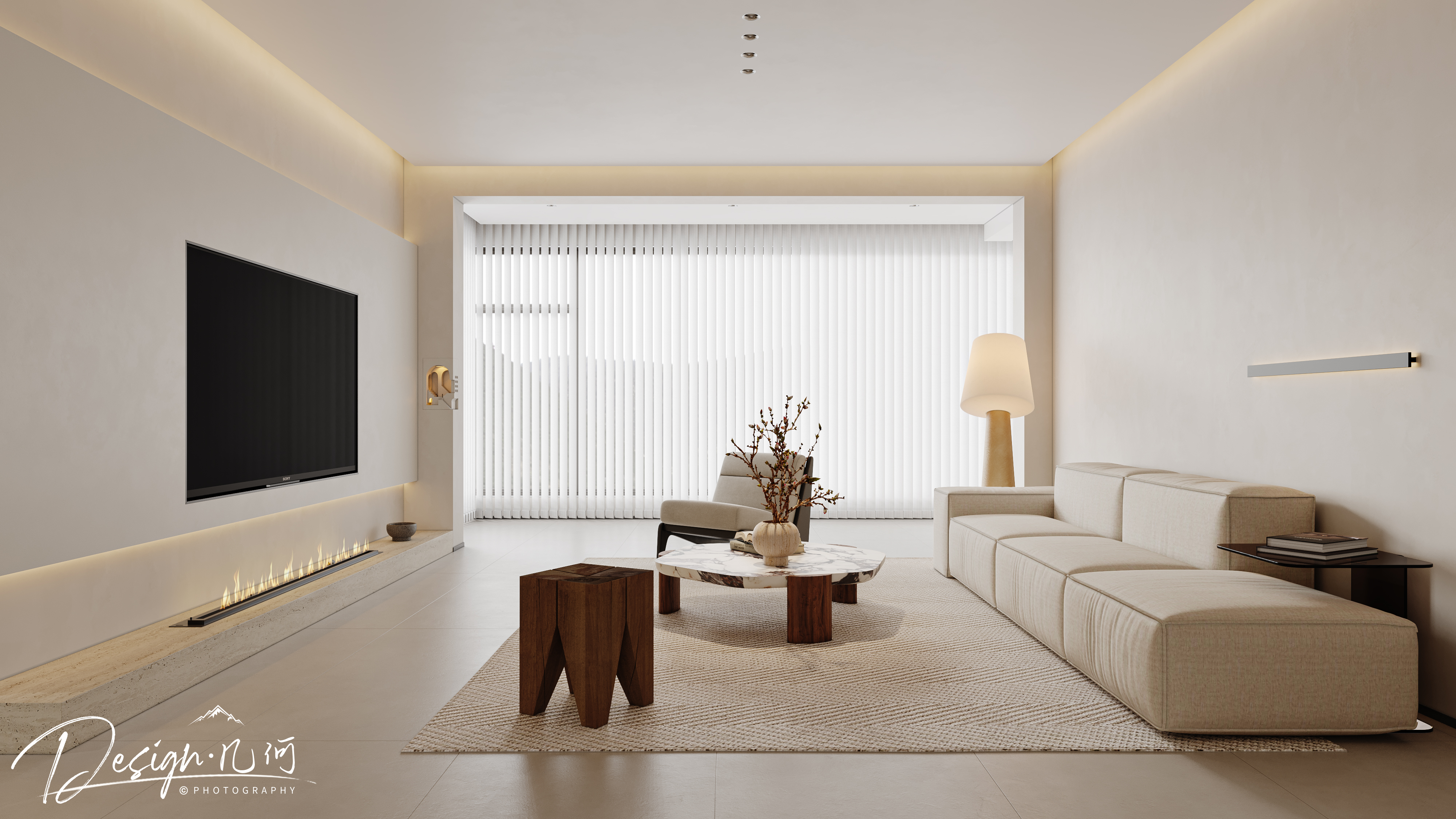 几何空间视觉表现 | 置地双清湾天镜现代中古客餐厅-2