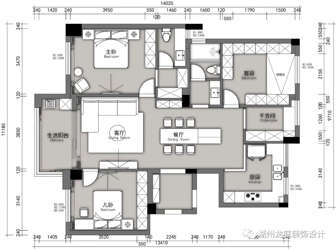 永晖壹号院现代轻奢空间设计-40