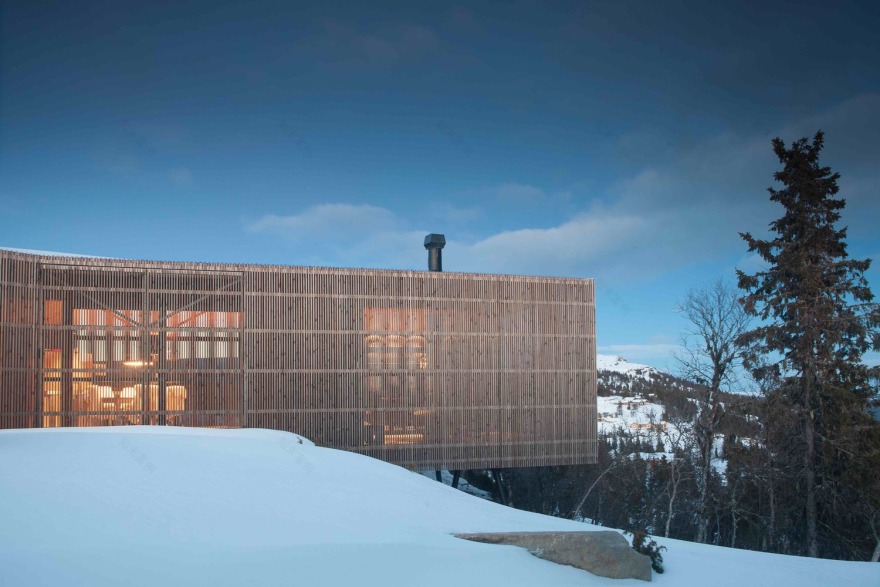 挪威 Kvitfjell 滑雪场上的“冬季景观中的夏季小屋”-42