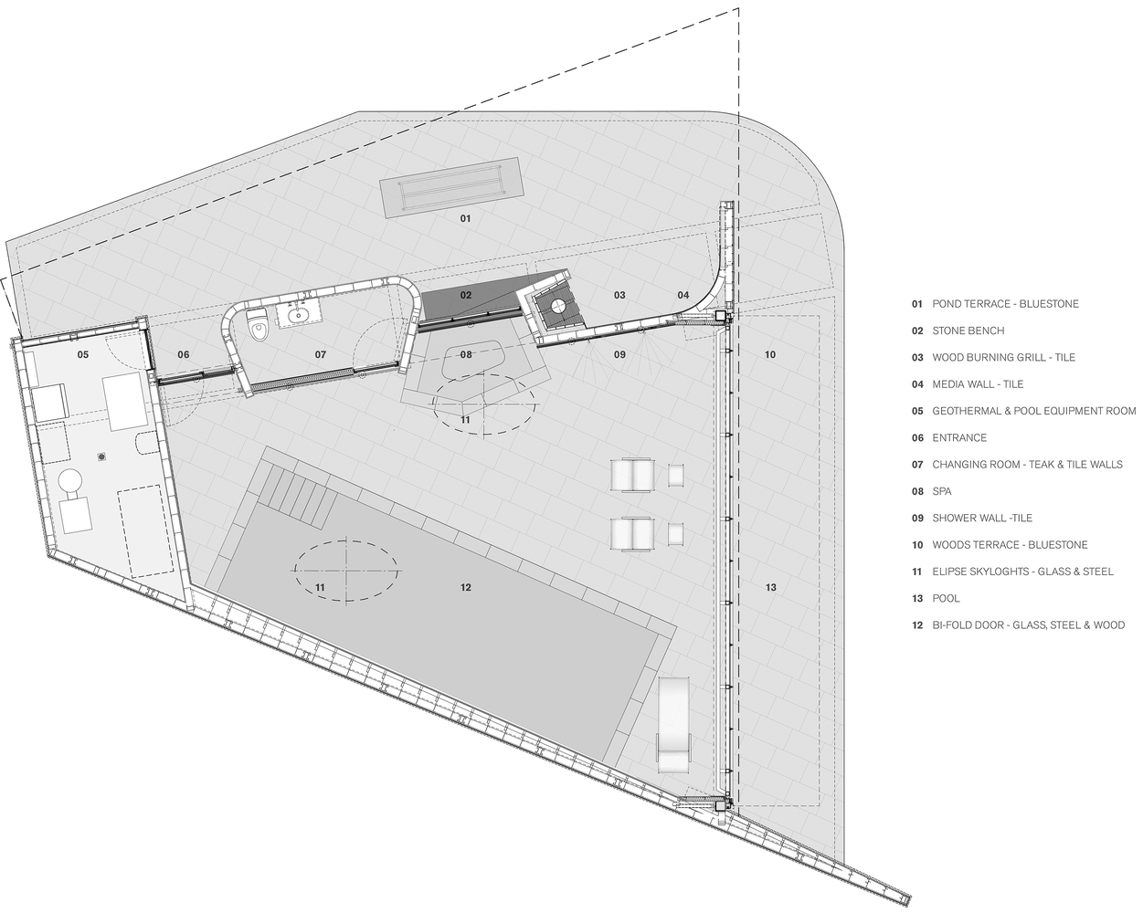灰白色尼瓦泳池别墅丨美国纽约丨GAuthier Architects-17